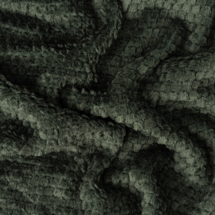 Darkest Spruce Plush Polyester Bubble Fleece