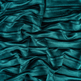 Pleated Velour - Teal - Tver Collection