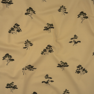 Mood Exclusive Bleached Sand Happy Little Trees Stretch Cotton Twill