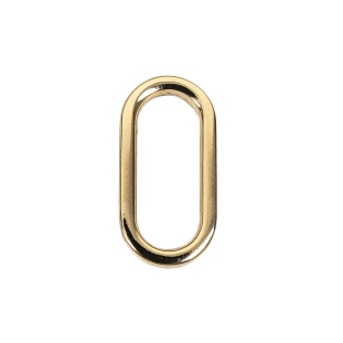 Gold Metal Oval Ring - 1&quot; X 0.375&quot;