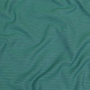 Seafoam and Navy Triangles Cotton and Polyester Twill