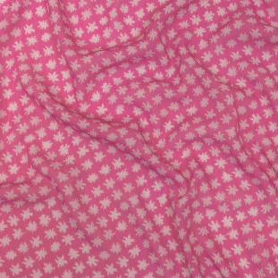 Mood Exclusive Pink Fine Fireworks Crinkled Polyester Georgette