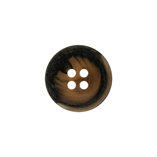 Sepia and Shale Swirls Low Convex Plastic 4-Hole Button - 28L/18mm
