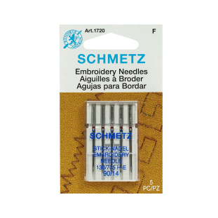 Schmetz 5 Machine Embroidery Needles - 90/14