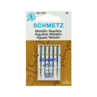 Schmetz 5 Metallic Machine Needles - 80/12