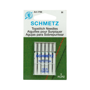 Schmetz 5 Topstitch Machine Needles - 100/16