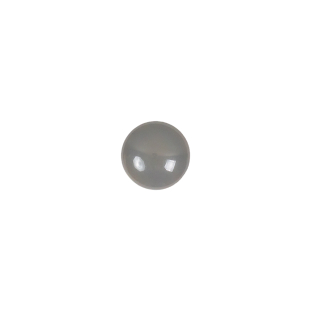 European Dark Gray Half Domed Self Back Glass Button - 14L/9mm