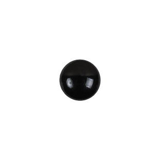 European Black Self Back Glass Button - 16L/10mm