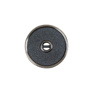 Pewter Textured Narrow Rim 2-Hole Metal Button - 32L/20mm