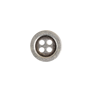 Aged Silver 4 Hole Metal Button - 20L/12.5mm