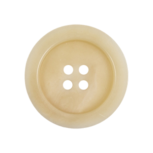 Italian Matte Bleached Sand 4 Hole Plastic Button - 42L/27mm