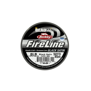 Fireline Black 8LB Microfused Braided Bead Thread - 50yd Spool