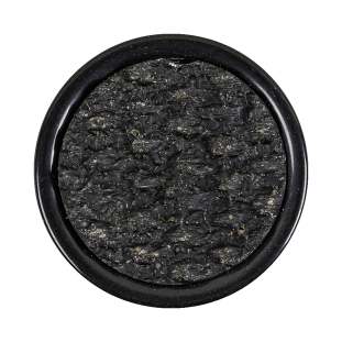 Black Rock Textured Self Back Plastic Button - 54L/34mm