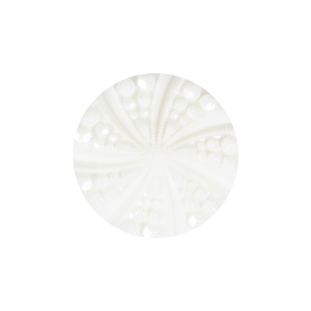 White Bevel Cut Shank Back Plastic Button - 36L/23mm