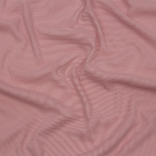 Pale Pink Stretch Polyester 2x2 Rib Knit