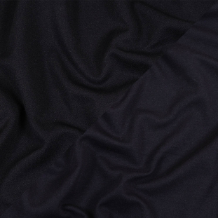 Black and Navy Polyester and Cotton Double Faced Interlock Knit