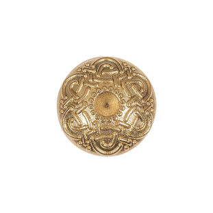 Bright Gold Knotwork Metal Shank Back Button - 32L/20mm