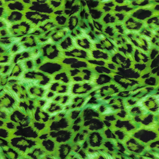 Green Cheetah Spots UV Protective Compression Swimwear Tricot with Aloe Vera Microcapsules