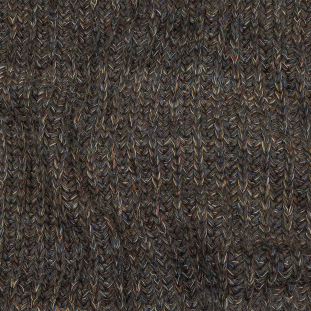 Bracken and Primary Multicolor Tweedy Wool Blend Ribbed Sweater Knit