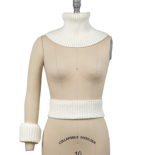 Alta Marshmallow Chunky 2x2 Rib Knit Sweater Trim Bundle - 3pc