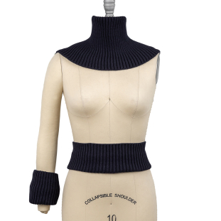 Alta Navy Chunky 2x2 Rib Knit Sweater Trim Bundle - 3pc