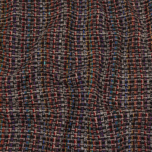 Charcoal and Multicolor Blended Wool Tweed