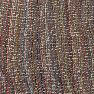 Italian White, Beige and Multicolor Blended Wool Tweed