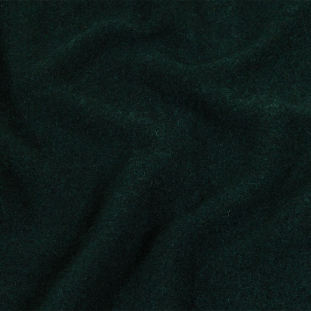 Italian Deep Green Fuzzy Blended Wool Sweater Knit