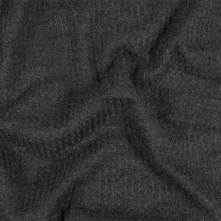 Charcoal Heathered Polyester Waffle Sweater Knit