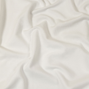 White Stretch Cotton Single Faced Sweatshirt Fleece