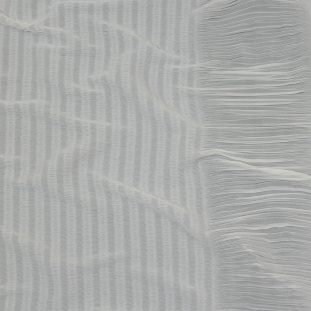 The Row Italian White Pleated Stripes Polyester Chiffon