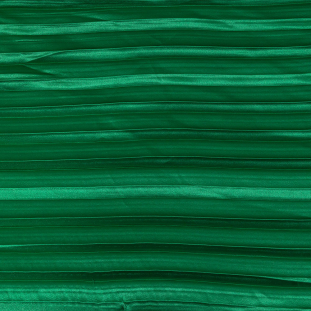 Andreas Grass Green Pleated Stretch Satin