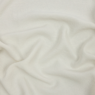 Ivory Crinkled Polyester Crepe Double Cloth