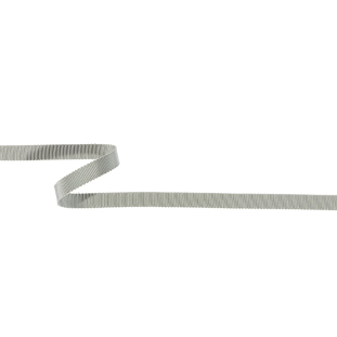 Light Gray Recycled Polyester Petersham Grosgrain Ribbon - 9mm