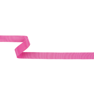 Medium Pink Recycled Polyester Petersham Grosgrain Ribbon - 15mm
