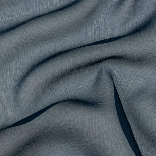 Famous Australian Designer Navy Blue Crinkled Silk Chiffon