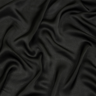 Famous Australian Designer Black Satin-Faced Silk Chiffon