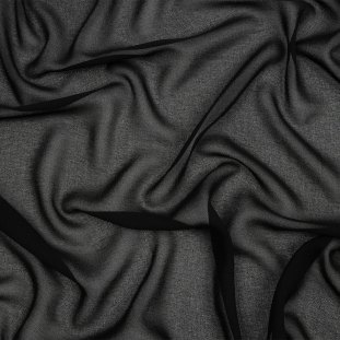 Famous Australian Designer Black Polyester Georgette