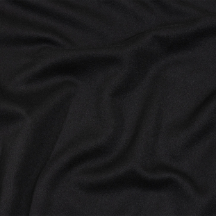 Balenciaga Italian Black Brushed Blended Virgin Wool Coating
