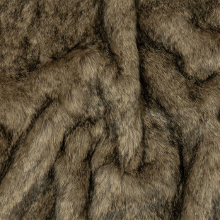 Timber Wolf and Black Mottled Luxury Faux Fur