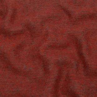 Rust and Gray Heathered Blended Wool Fleece