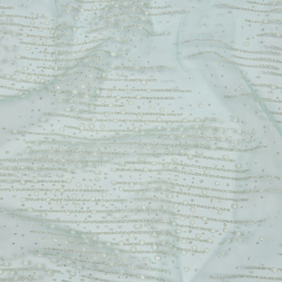 Luxury 3D Mint Spotted Striations Puffy Glitter Tulle