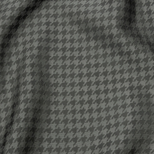 Gray and Charcoal Bi-Color Houndstooth Jacquard Lining