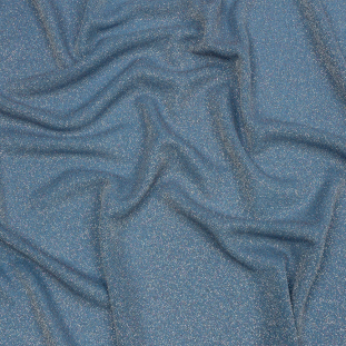 Sun Streams Metallic Baby Blue All-Over Glitter Nylon Knit