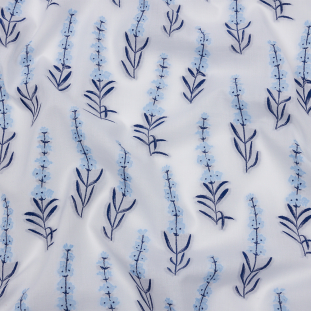 Italian Classic Blue and White Floral Cotton Jacquard