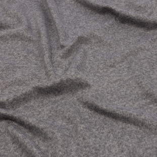 Heathered Gray Brushed Stretch Recycled Polyester Sweater Knit