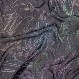 Mood Exclusive Purple Tunnel of Wonder Crinkled Polyester Chiffon