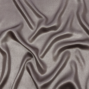 Valeria Brown and Silver Foiled Ultra-Smooth Polyester Georgette