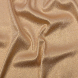 Devyn Beige and Gold Foiled Stretch Polyester Crepe