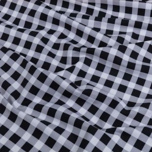 Black and White Checkered Caye UV Protective Compression Swimwear Tricot with Aloe Vera Microcapsules